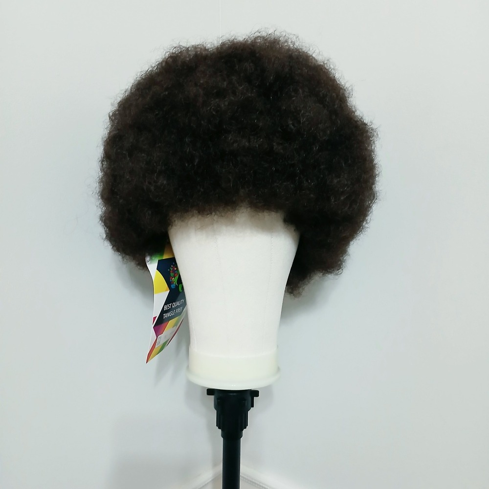 Short Kinky Curly Afro Wig Dark Brown Synthetic Style 5881-B 2/4# New